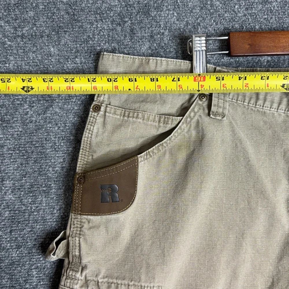 Wrangler Riggs Mens Cargo Shorts 42 Workwear Ranger Khaki Tan Ripstop Carpenter